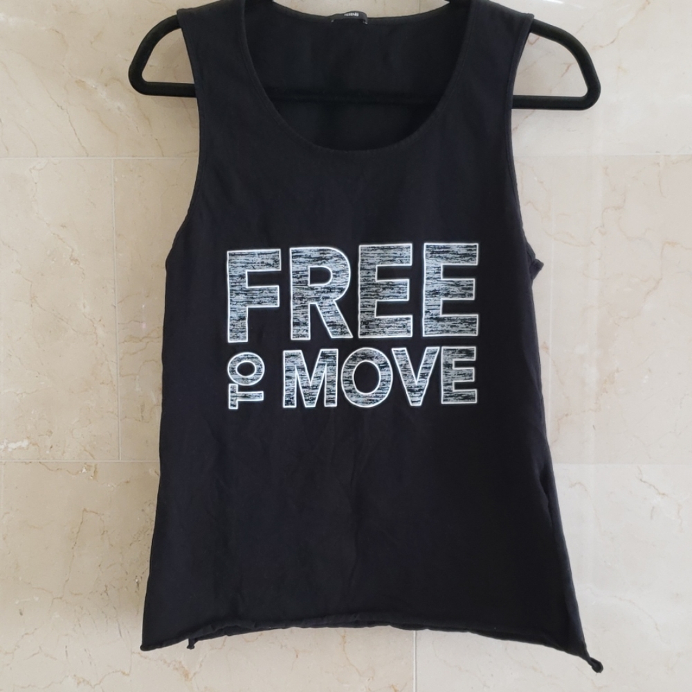 WOMEN'S TEZENIS BLACK FREE TO MOVE TANK TOP SHIRT
